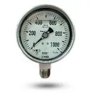 [233.5] MANOMETRO DE ACERO INOX 4" 300PSI/KG 1/