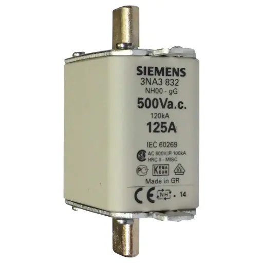 [3NA3832] FUSIBLE NH00 DE 125A gG 500VAC 250VDC CO MCA SIEMENS
