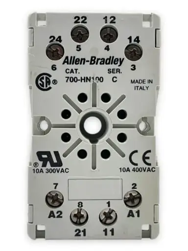 [700-HN100] BASE PARA RELEVADOR DE CONTROL TIPOS HA 8 PATAS MCA ALLEN BRADLEY