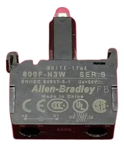 [800F-N3W] MODULO INTEGRADO DE INDICADOR LED, 24 VAC/CD COLOR BLANCO MCA. ALLEN BRADLEY 