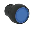 [800FP-LF6] PULSADOR IL. MOM. RASANTE PLASTICO AZUL
