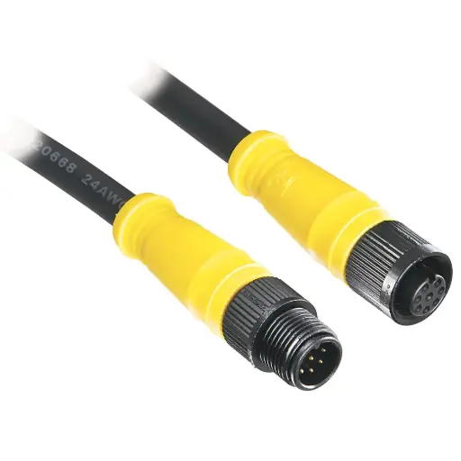 [889D-F8ABDM-6] CABLE CONECTOR M12 HEMBRA 8 PINES A MACHO M12 8 PINES, LONGITUD 6 METROS, MCA ALLEN BRADLEY