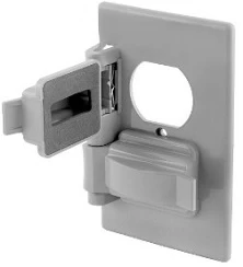 [DS70G-RW] TAPA CONTACTO DUPLEX CON 2 TAPAS PARA INTEMPERIE TIPO TR-0611, MCA RAWELT