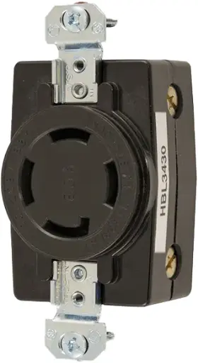 [HBL-3430] RECEPTACULO DE MEDIA VUELTA DE 4P 4H 30A MCA HUBBEL