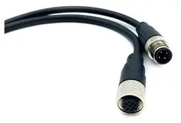 [MQDC-430] CABLE CONECTOR M12 DE 4 PINES 9 M PVC NEGRO, MCA BANNER