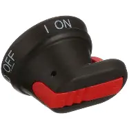 [OHB45J6] MANIJA TIPO PISTOL 45MM ON-OFF NEGRO/ROJ