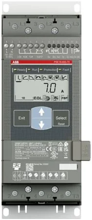 [PSE18-600] ARRANCADOR SUAVE 18A, HASTA 15HP, 208-600VAC, TRIFÁSICO, CON SALIDA ANALOGICA, CON DISPLAY Y TECLADO, MCA ABB