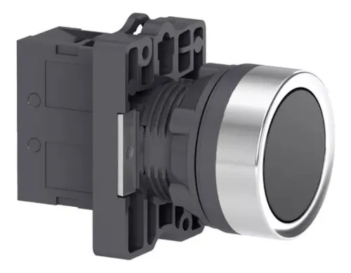 [XB4BA21] BOTON PULSADOR RASANTE DE 22mm, CON CONTACTO NA, COLOR NEGRO, MCA SCHNEIDER