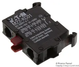 [M22-KC01] BLOQUE DE CONTACTO NC, FIJACIÓN POSTERIOR, MCA EATON