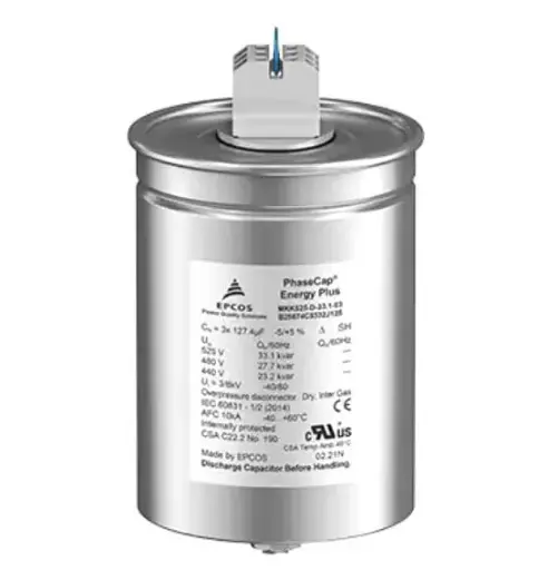 [B25674C5252J025] CAPACITOR DE PELICULA DE POLIPROPILENO PARA CORRECCIÓN DE FACTOR DE POTENCIA, 96.2 MICRO FARADS, 525 VAC, MCA TDK