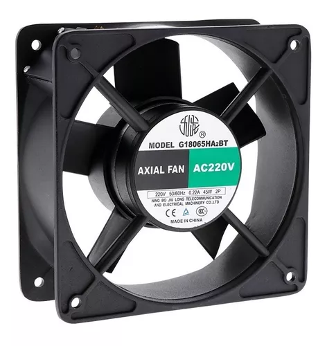 [G18065HA2BT-C] VENTILADOR DE 180X180X65MM 68 dBA  220VAC 45W 0.22A 50/60HZ 395CFM MCA JIULONG 