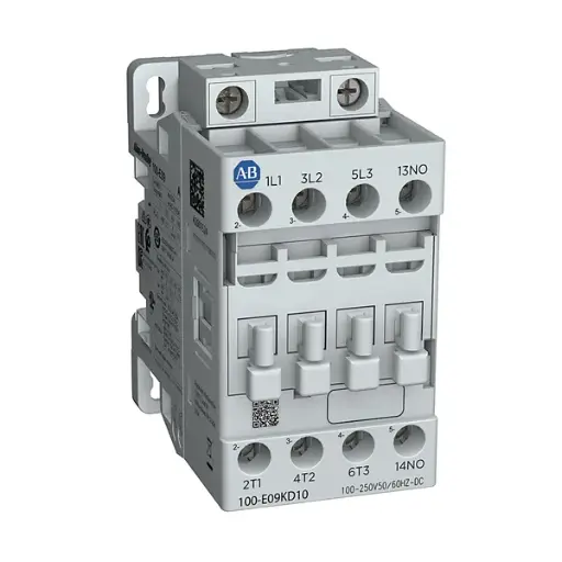 [100-E09KD10] CONTACTOR, 9A, AC3 DUTY, 100-250V AC 50/60HZ / 100- 250V DC ELECTRONIC COIL, 1 N.O. 0 N.C. MCA ALLEN BRADLEY