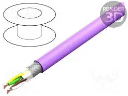 [803344] CABLE CAN BUS, 7x22AWG CUBIERTA DE PVC EN COLOR MORADO, PARA INSTALACIÓN INTERIOR, MCA HELUKABEL