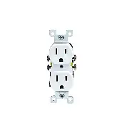 [05320-WCI] RECEPTACULO DOBLE DE 15A 125V, POLARIZADO, CON TIERRA, COLOR BLANCO, MCA LEVITON