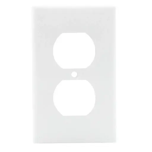 [80703-00W] PLACA DE NYLON PARA CONTCTO DUPLEX CLOR BLANCO, MCA LEVITON