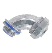 [CCL09] CONECTOR CURVO DE 3/8" (9mm) PARA TUBO LICUATITE CON CONTRA, MCA CROUSE HINDS