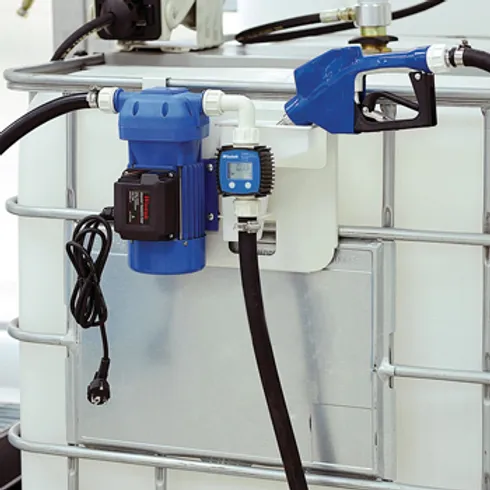 [L3005] BOMBA ELECTRICA 110V PARA TRANSFERENCIA DE DEF ADBLUE UREA CON MANGUERAS Y PISTOLA MCA WINTEK