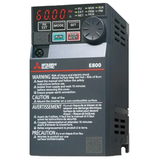 [E820-0050-5-60] VARIADOR DE VELOCIDAD SERIE FR-800 1HP 0.75KW 5AMP IP20 RS-480 220VAC MCA MITSUBISHI ELECTRIC
