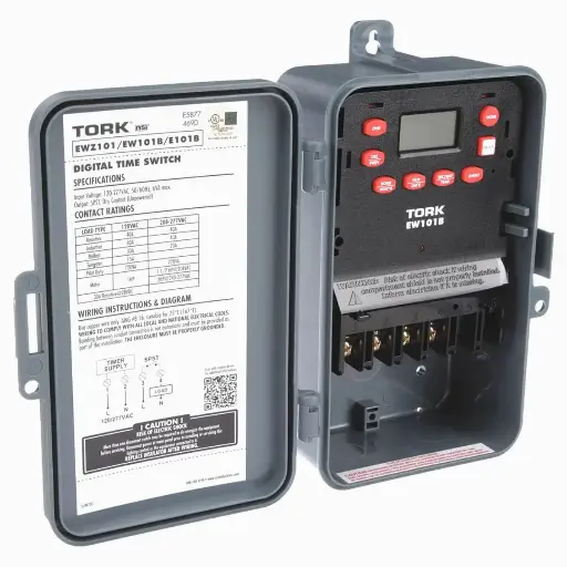 [EW101B] TEMPORIZADOR DIGITAL DE UN CANAL, ALIMENTACIÓN 120-277VAC, HASTA 10 INTERVALOS DE ENCENDIDO Y APAGADO, MCA TORK