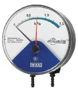 [A2G-10] MANOMETRO DE PRESIÓN DIFERENCIAL, CARATULA 110mm, RANGO 0-500Pa, CONEXIONES G1/8 RECTA O ANGULAR PARA MANGUERA DE4-6mm, MCA WIKA