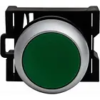 [M22-D-G] BOTÓN PULSADOR DE 22mm, MOMENTANEO COLOR VERDE CON BISEL PLATA, IP67, MCA MOELLER