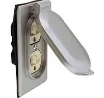 [M5250WP] RECEPTACULO DUPLEX POLARIZADO C/TAPA GRIS 2P3H 15A 125V 