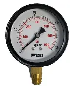 [2000SSV/63/250BAR] MANOMETRO EN ACERO INOXIDABLE CARATULA DE 63mm, CONEXIÓN INFERIOR DE 1/4"NPT, RNGO 0-250BAR (ESCALA DUAL), LLENO DE GLICERINA, MCA DEWIT
