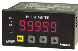 [MP5W-4N] CONTADOR DE PULSOS SOLO INDICADOR, 5 DIGITOS, ALIMENTACIÓN 100-240VAC, ENTRADA PNP/NPN, MCA AUTONICS