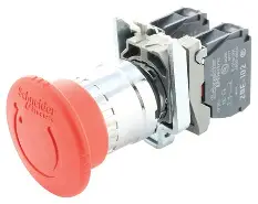 [XB4BS8444] PARO DE EMERGENCIA DIAMETRO 40mm, ROJO GIRAR PARA LIBERAR, BARRENO 22mm, CONTACTOS 2NC, IP 66, MCA SCHNEIDER