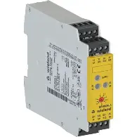 [SNV4063KL-A 3S DC 24V] REELVADOR DE SEGURIDAD, MONOCANAL O BICANAL, ALIMENTACION 24VCD, 2 CONTACTOS DE SEGURIDAD, 1 CONTACTO TEMPORIZADO DE SEGURIDAD, MCA WIELAND