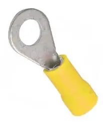 [AE34854] ZAPATA TERMINAL CALIBRE 10-12AWG, CON FORRO AMARILLO, OJILLO 3/16", MCA ARGOS