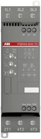 [PSR45-600-70] ARRANCADOR SUAVE 45A, 208-600VCA, VOLTAJE DE CONTROL 100-240VCA, 15HP(230V), 30HP(400V), MCA ABB