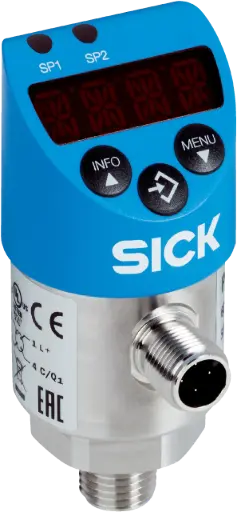 [PBS2-RB040SN1SS0NMA0Z] SENSOR DE PRESION RELATIVA 0-40BAR (0-580PSI) SALIDA IO-LINK/NPN/PNP/4-20mA/0-10V 1/4" NPT CONECTOR M12 4 POLOS IP67 MCA SICK