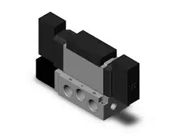 [VFS3300-5FZ-03] VÁLVULA SOLENOIDE 5/3 CENTROS CERRADOS, TIPO PLUG-IN, 24VCD, CONEXIÓN 3/8", ROSCA RC, MCA SMC