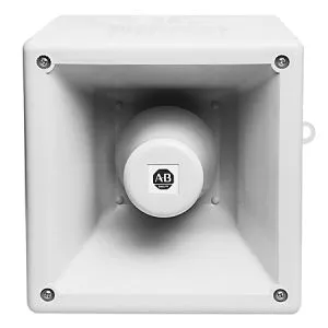 [855H-BCA10EDR4] ALARMA INDUSTRIAL TIPO HORNS C/LUZ ESTROBO COLOR ROJO 115 VCA 126 DB 45 TONOS MCA ALLEN BRADLEY 