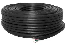 [1304120] CABLE DE USO RUDO 4x12AWG, 600V, HILOS FORRADOS DE PVC SEGÚN CÓDIGO DE COLORES, EXTERIOR PVC NEGRO, MCA ARGOS