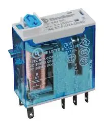 [46.52.9.024.0040] RELEVADOR INDUSTRIAL VOLTAJE 24VCD, 2 CONTACTOS CONMUTADOS CARGA 8A, 250VCA, 8 PINES TIPO FASTON, MCA FINDER