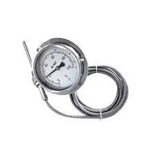 [TCP/100/100] TERMOMETRO CAPILAR CARATULA DE 4"(100mm), BULBO DE 6" AJUSTABLE, CAPILAR DE 3 METROS, RANGO 0-100°C, CONEXIÓN POSTERIOR DE 1/2" NPT, MCA DEWIT