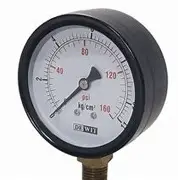 [2000SSV/100/-76+1] MANOVACUOMETRO CON CARATULA DE 4" TOTALMENTE EN ACERO INOXIDABLE, CONEXIÓN INFERIOR DE 1/2", RANGO -76cmHg A +1Kg/cm (ESCALA DUAL), LLENO DE GLICERINA, MCA DEWIT