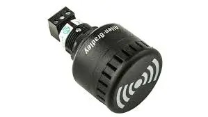 [855P-B20ME22] SIRENA DE MONTAJE EN PANEL, CARCASA NEGRA, ALIMENTACIÓN 240VCA, 85-100dB, BARRENO DE MONTAJE 22mm, MCA ALLEN BRADLEY