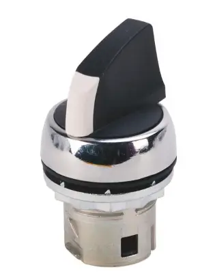 [800FM-SR22] SELECTOR METALICO 2 POS CON RETORNO DE IZQUIERDA MANIJA ESTANDAR COLOR NEGRO MCA ALLEN BRDALEY 