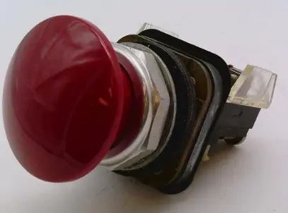 [800T-D6D2] BOTON PULSADOR METAL TIPO 4/13 ROJO MCA ALLEN BRADLEY 