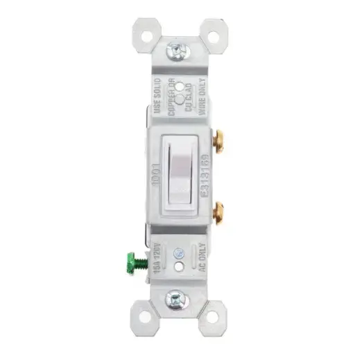 [202540] INTERRUPTOR SENSILLO DE PALANCA BLANCO COMMERCIAL MCA ELECTRIC 