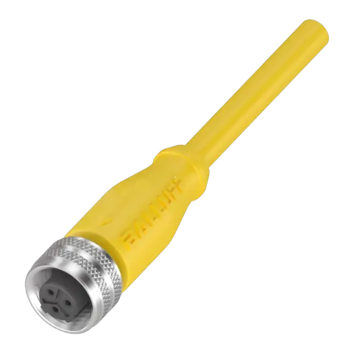 [BCC0H79] CABLE CONECTOR DE 1/2" RECTO DE 3 POLOS, AISLANTE AMARILLO TPE, LOGITUD 5 METROS, IP67, MCA BALLUFF