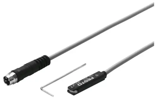 [SME-8-S-LED-24] SENSOR MAGNETICO PARA CILINDRO, RANURA EN "T", NORMALMENTE ABIERTO, TIPO REED, CONECOTR M8 DE 3 POLOS, MCA FESTO