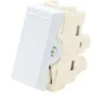 [E2001BN] INTERRUPTOR SENCILLO 1 MODULO 10A 127VCA, COLOR BLANCO, MCA BTICINO