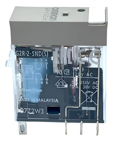 [G2R2SNDC24S] RELEVADOR ENCHUFABLE DPDT 24 VDC, 5 A SIN DIODO MCA OMRON