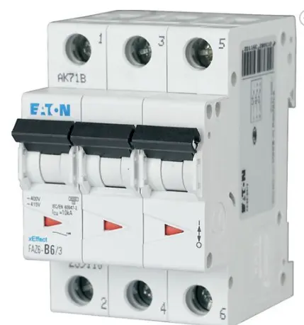 [FAZ6-C40/3] INTERRUPTOR AUTOMATICO MINIATURA 40A 3POLOS MCA EATON 
