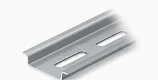 [210-112] CARRIL DE ACERO 35X7.5MM ESPESOR 1MM COLORES PLATEADOS MCA WAGO 