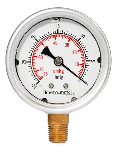 VACUOMETRO INF 1/4" RANGO 0-30" HG C/GLI